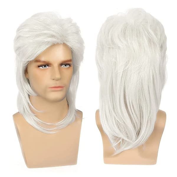 Ryan paryk blond 1 stk, mullet, brun blond, 80'er, løshår