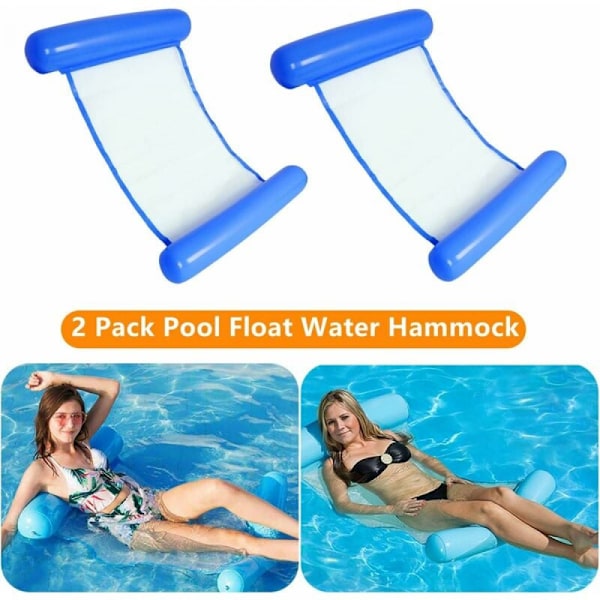 1 pc Inflatable Pool Bed, Blue, Super Comfortable Water Hammock with