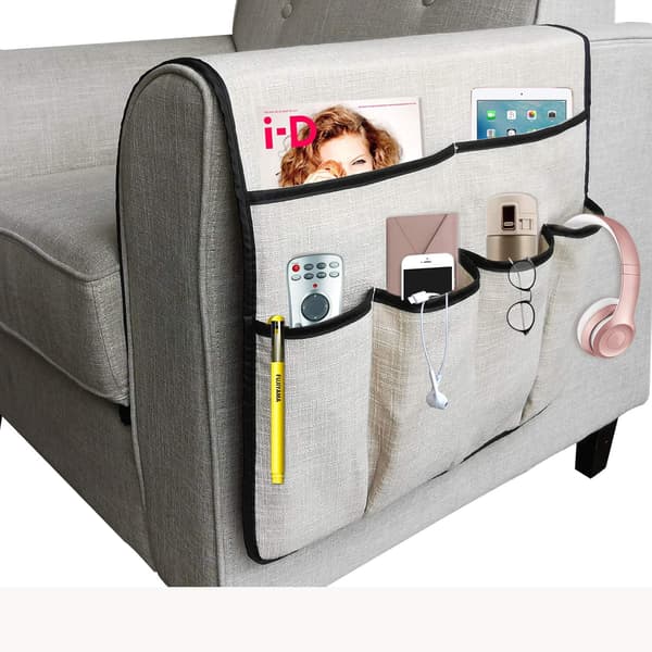 Stor Organizer Caddy for Sofa, Sklisikker TV-fjernkontroll