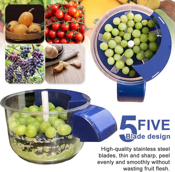 Grape Peeler, Automatic Electric Garlic Peeler, Rechargeable; a Peeling Tool Suitable for Fruits such as Cherries and Tomatoes