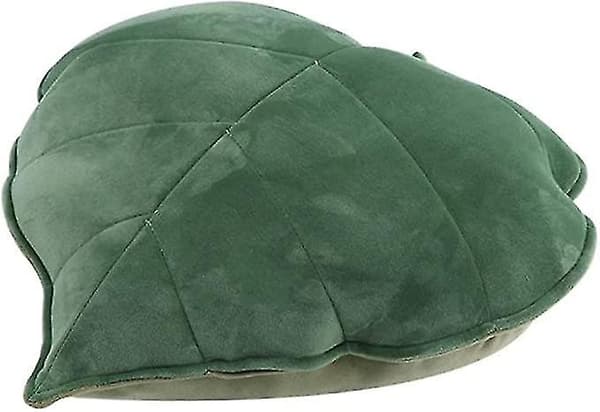 3D Leaf Pillow Comfortable Sofa Bedroom Sleeping Pillow Decor 13x13cm Dark Green Pillowcase Nursery Bedding (h-3)
