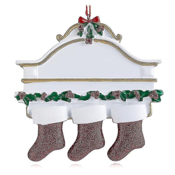 Julehængende Smykke Ornament DIY Tom Kugle Harpiks Jul (3 Strømper)