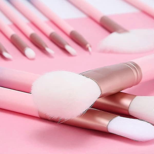 12 stk. makeupbørster, bruges til concealer syntetisk foundationbørste (sort)