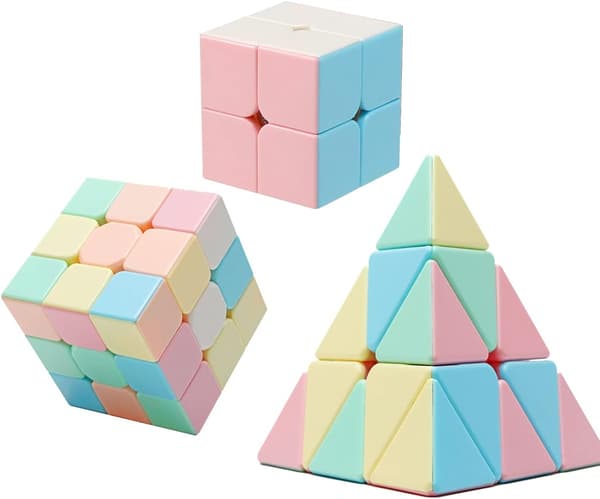 Magisk kubesett, pedagogiske hastighetskuber 3-pakning med 2x2x2 3x3x3 S
