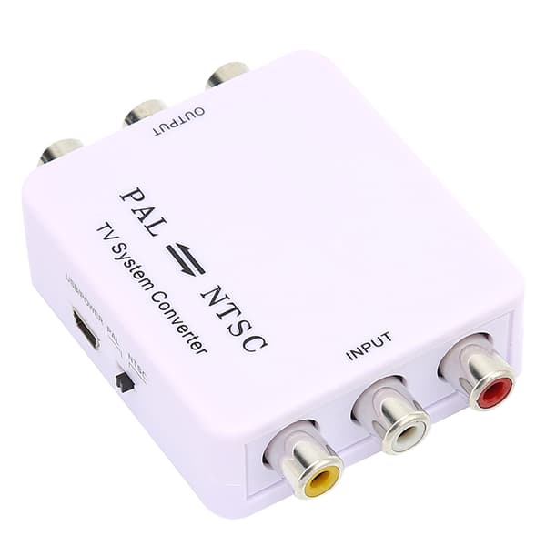PAL/NTSC Format Converter Mini PAL NTSC Mutual Conversion Adapter for DVD Players/Recorders and Various TV Systems