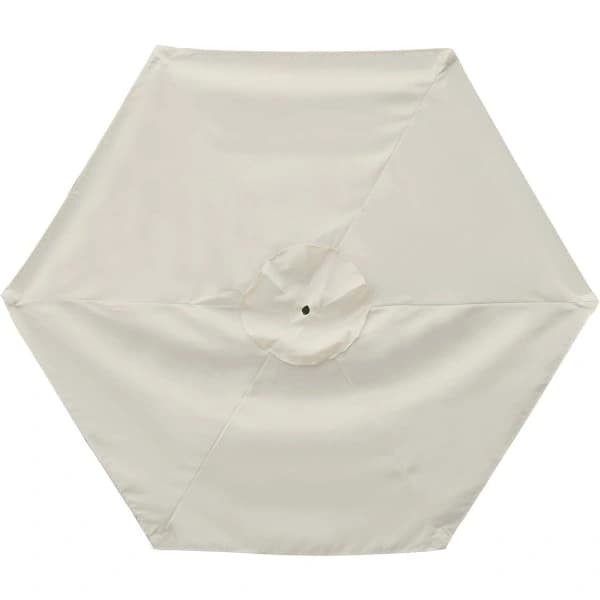 Patio Umbrella Replacement Canopy 3M Polyester Waterproof UV Resistant Removable Washable for Garden Market Table Beige 6 Ribs