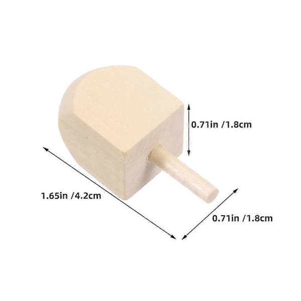 Ubehandlede Træ-dreidel'er 15 stk. Lysegule Hanukkah-dreidel'er til Børnefester DIY