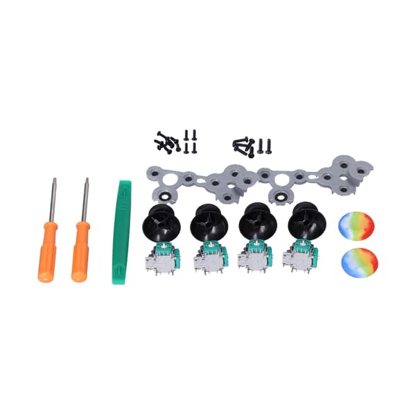 QM21070941 Joystick Replacement Kit Silicone 3D Analog Gamepad Thumbstick Repair Kit for Xbox One