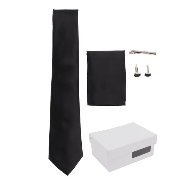 Men's Tie Set Classic Design Gift Box Solid Color Ties Check for Weddings Parties Business Conferences 0.2