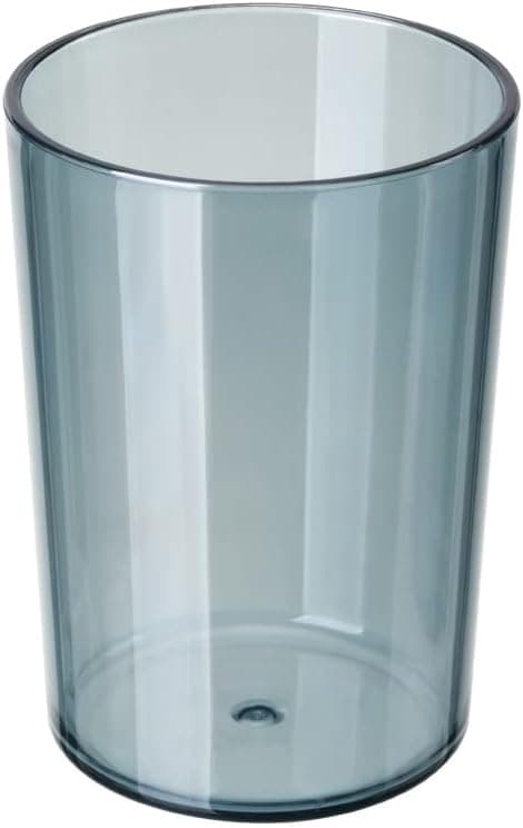 Plasttandborstkopp 300 ml, genomskinlig badrumsmugg, tandborsthållare, drickskopp (blå)