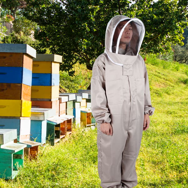 Bee Suit with Hood, Beekeeping Protective Clothing, Anti-Bee Equipment