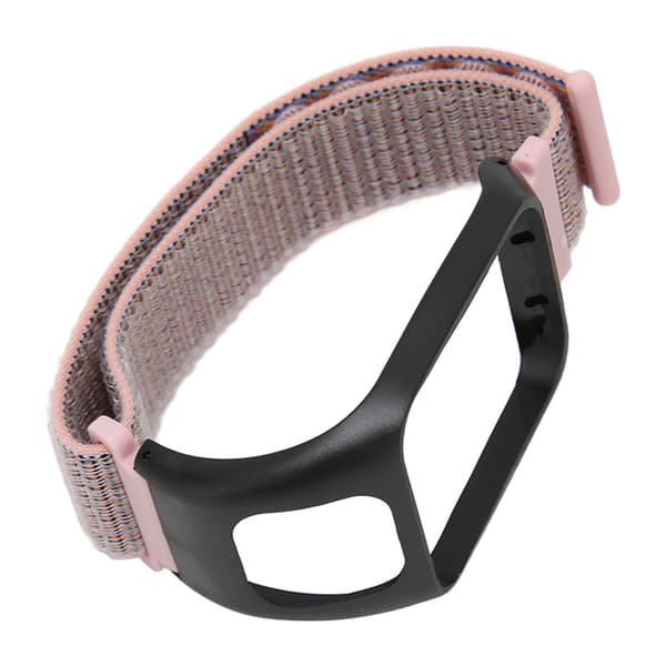 2 i 1 elastisk flettet sportsrem i nylon, erstatningsrem til TOMTOM Runner3 Pink Sand