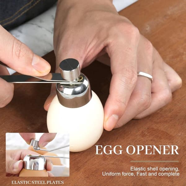 Eggeskallknekker - Rustfritt stål - Eggeskallåpner - Eggdekapitator - Eggeskreller - Eggeskiver - Eggetopper - Eggeskallsdeler ...