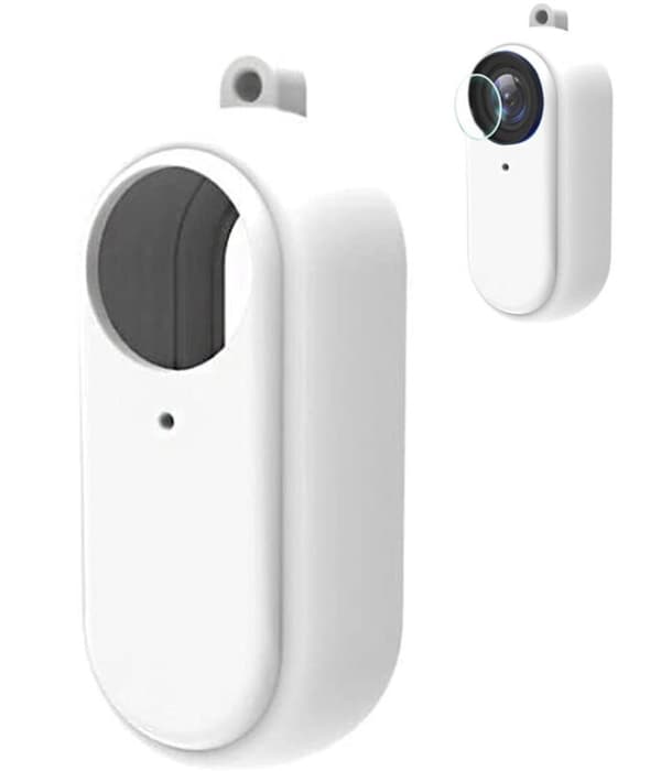 White Anti-shake Camera 360GB2 Drop Protection Silicone Case All-inclusive Durable Soft Shell