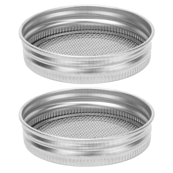 2pcs Seed Sprouting Jar Filter Lid Stainless Steel Sprouting Accessories for Regular Mouth Jar 70mm / 2.8in