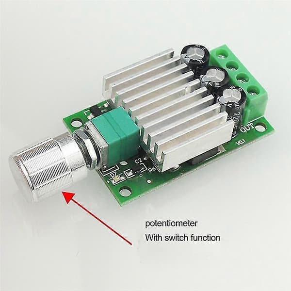 DC 12V til 24V 10A Høy PWM DC Motorhastighetsregulator Reguler hastighet, temperatur og dimming (a)