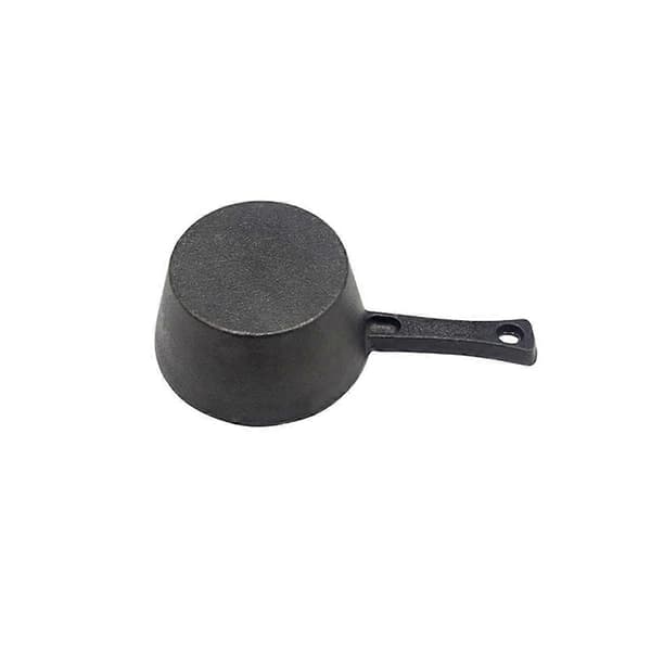 Støpejernsdippskål Mini Rund Dippskål for Utendørs BBQ Piknik 9,5cm