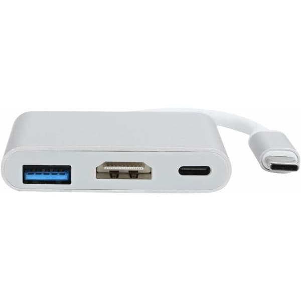 USB C HDMI-adapter, 3-i-1 Type C USB 3.1 til USB-C-adapter 4K USB 3.0 HDMI-kabel til mus, tastatur, TV, U-disk, PC, tablet osv.