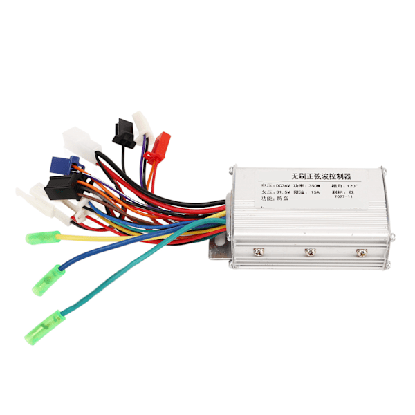 Brushless Controller 6 Tubes Aluminum Alloy Brushless Motor Controller 350W Conversion Controller for Electric Bike Scooter