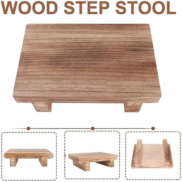 Wooden Stool for Adults, Bed Stool for High Beds, Kitchen, Bathroom, Wardrobe, Good Wooden Stool