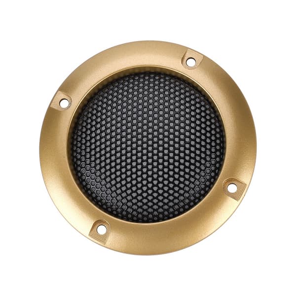 2 inch Speaker Decorative Steel Mesh Circle Car Speaker Protective Net Cover (Gold)