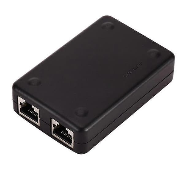 2-ports netværksswitch RJ45 Switch Netværkssplitter Kabel Forlænger 100Mbps Vælger Strømfri 2-vejs Adapterstik