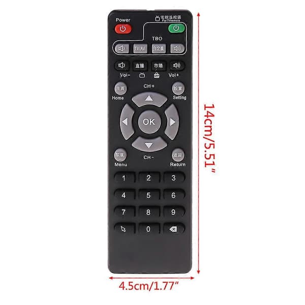 Fjernkontroll for Smart TV, Åpen Av/På-kontroll for Unblock Tech Ubox for Smart TV Box Gen_tfrf
