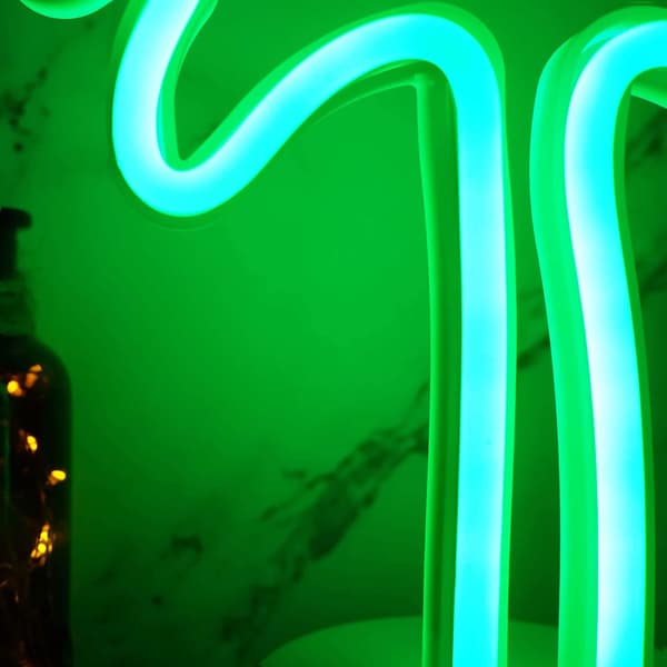 Kaktus Neonlys LED Kaktus Neonskilt, USB eller Batterilading