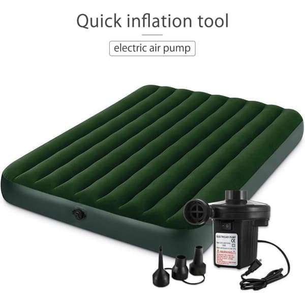 Bärbar elektrisk luftpump för uppblåsbara madrasser, simbassänger, båtar, flottar, bojar, soffor, kajaker, leksaker, 110V AC/12V DC