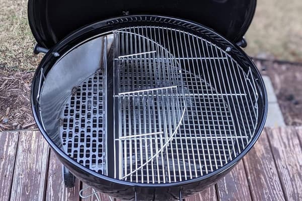 Utbytesgrillgaller med gångjärn i rostfritt stål för kolgrill