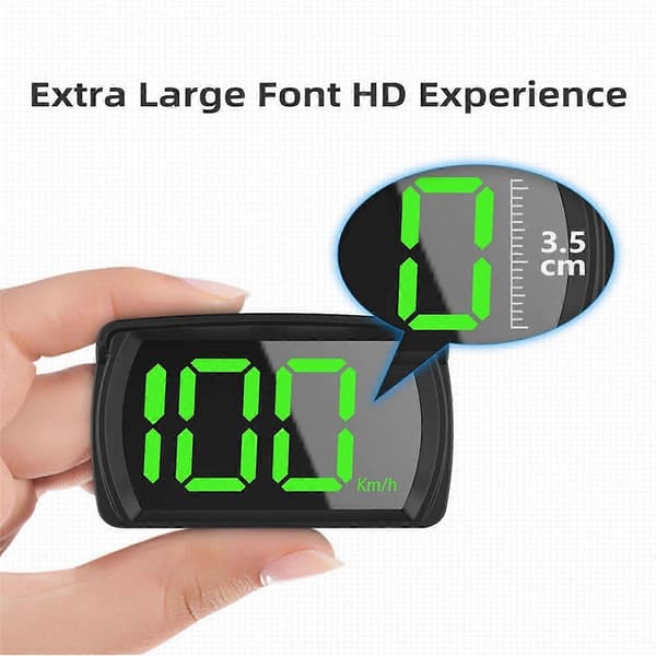 Universal Digital GPS Speedometer Reminder Meter HD LCD Display Plug and Play Large Font for All Vehicles Blue Blue