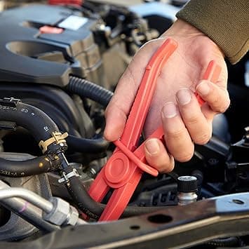 3 deler slangeklemmesett for drivstoffledning, holdbart, lett, rødt, 3 størrelser
