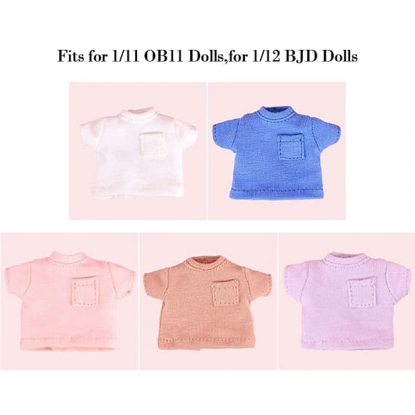 Modedukke T-shirt Dukketoppe LILLA Lilla