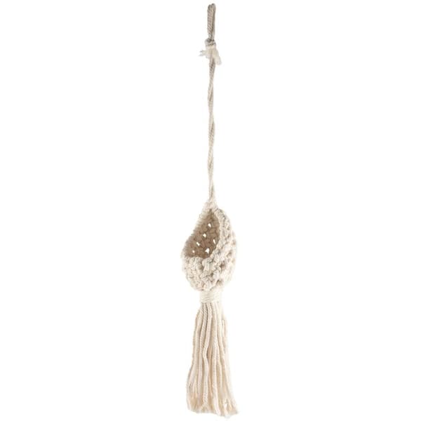 Boho Macrame Luftplanteophæng Tillandsia Hængende Kurv Rebholder Blomsterindretning (13CM)