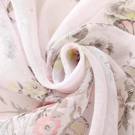 Damsjalar Lätt Sjal Mode Blommig Tryckt Franssjal