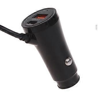 Billader QC3.0 USB-utgang 5V3A, 9V2A, 12V1.5A Strømkabel Mini USB-utgang 5V2A Ladekabel