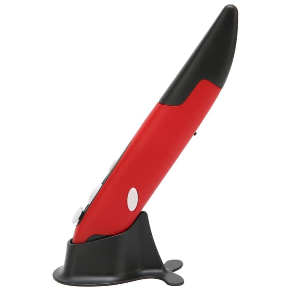 Wireless Optical Pocket Pen Mouse Adjustment 800 1200 1600 DPI Small 2.4GHZ USB Wireless Pen Mouse with Low Voltage Alarm Red