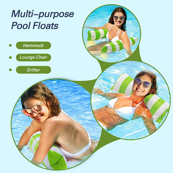 Floating Lounge, Water Hammock, Pump grön
