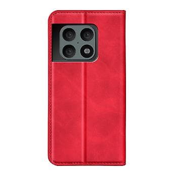 Magnetisk Læder TPU Etui med Sugefunktion til OnePlus 10 Pro 5G Rød