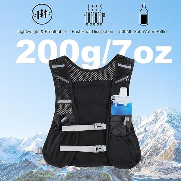 Hydration Pack / Løbevest med reflekterende design – Letvægts og komfortabel til løb, vandring, cykling, maraton-FA-