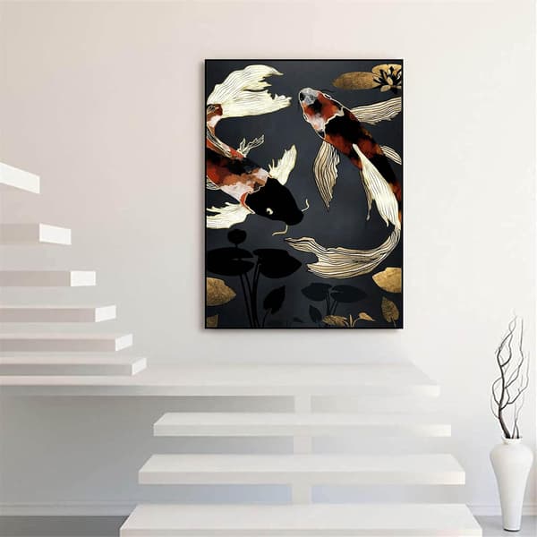 Sort Koi Diamantkunstdragt, Voksen Abstrakt Diamantmaleri Co