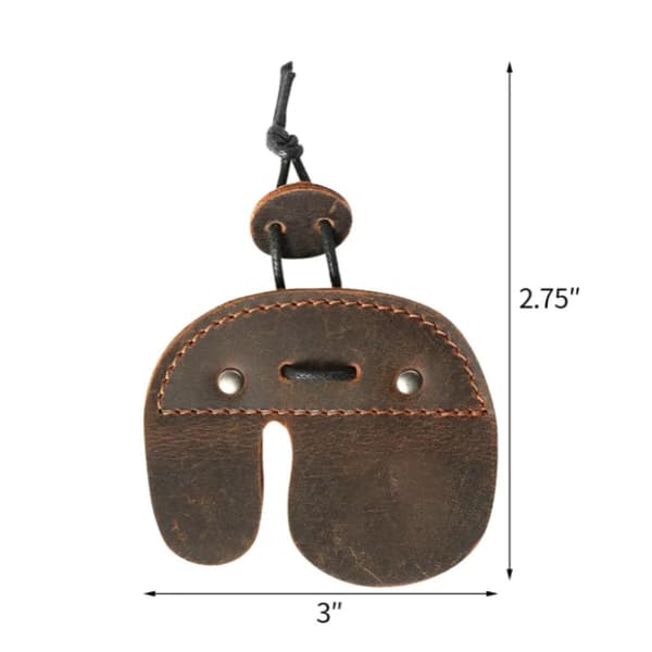 2PC Cow Leather Archery Finger Guard Pad Gloves Tab Protector