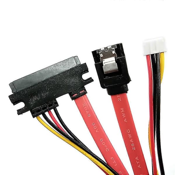 15 + 7 Pin (22pin) Sata Data Strømkabler 42cm Han Til Hun