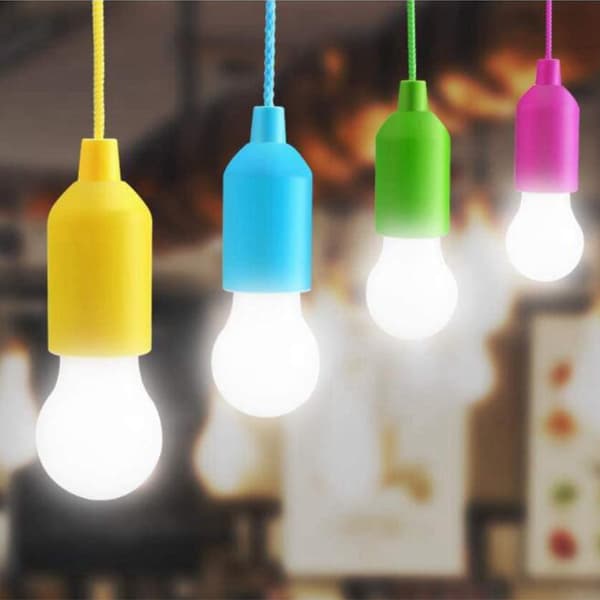 3 LED Bærbare Snorelamper Retro Spotlights Telt Camping Snorelampe