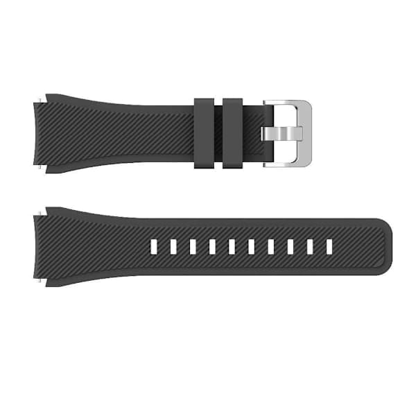 Silikone armbånd til Samsung Galaxy Watch 46mm Armbånd Sort Sort Svart