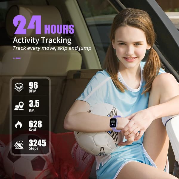 Fitness Tracker Klocka för Barn IP68 Vattentät Smartwatch för Barn med 1,4 \"
