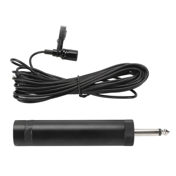 Wired Lavalier Microphone Noise Cancelling Omnidirectional Condenser Lapel Mic with 3.5mm 6.5mm Jack for Instrument Mixer