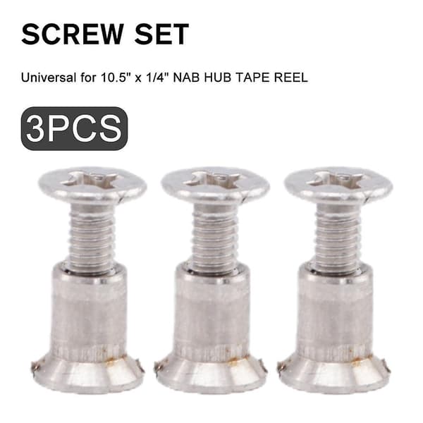 3x ruuvisarja NAB HUB 1/4  \" KELAT 10,5  \" AMPEX TEAC RMGI STUDER REVOX