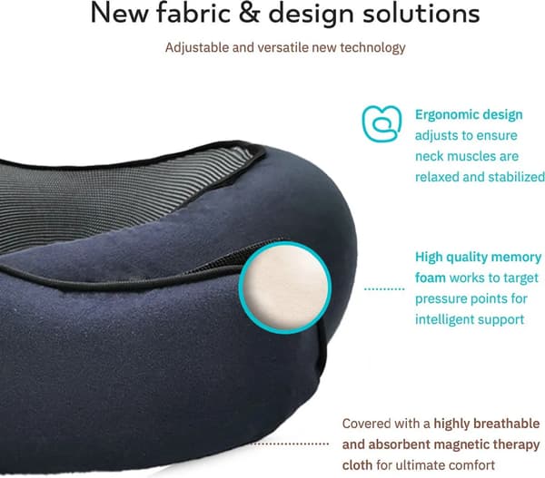 Travel Bag, Neck Support, Adjustable Pillow for Home, Surround Pillow for Sleep, Tibetan Blue Magic Sticker,