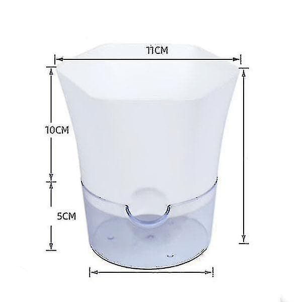 Self-watering flower pot, hexagonal transparent base self-watering new 2024 high quality x. (Small)
